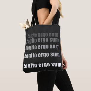 Bolso De Tela Cogito, ergo sum Latin Quote