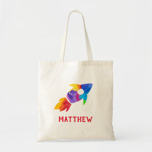 Bolso De Tela Cohetes arco iris Barco Espacio Ultraterrestre Niñ