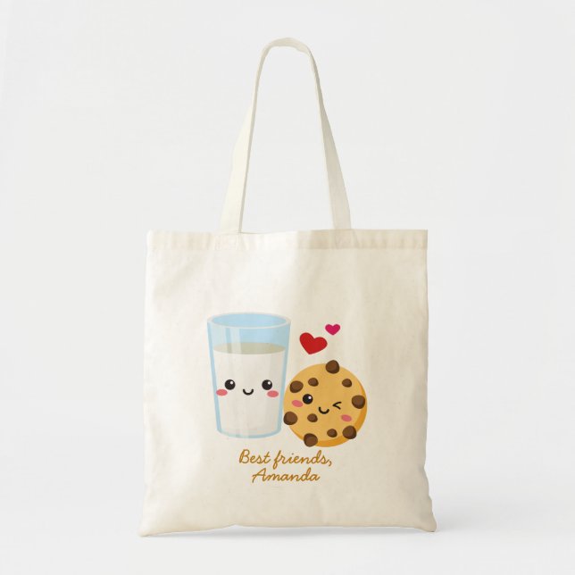 Bolso De Tela Coincidir perfectamente con el texto de la leche d (Frente)