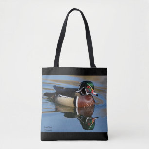 Bolso De Tela Cojín decorativo de reflexión de pato de madera 