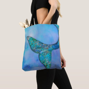 Bolso De Tela Cola de sirena del océano brillante encantada