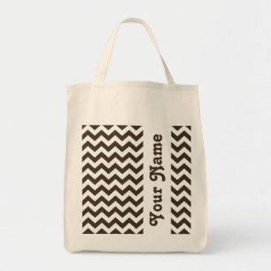 Bolso De Tela Cola Safari Chevron con nombre de personalizable