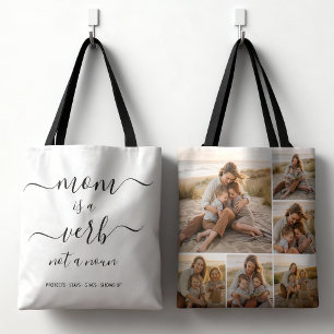 Bolso De Tela Colage de Fotos Familiares para Mamá Recuerdo de M