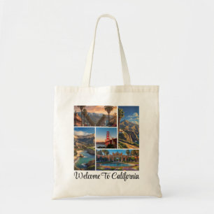 Bolso De Tela Colaje de fotos de monumentos personalizados de Ca