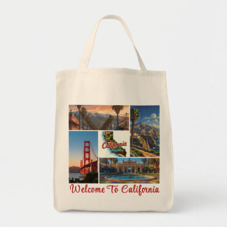Bolso De Tela Colaje de fotos de monumentos personalizados de Ca