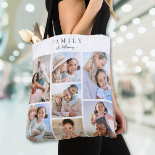 Bolso De Tela Colaje de Fotos Familiares