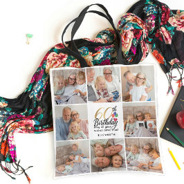 Bolso De Tela Colaje de fotos para regalo de cumpleaños número 6