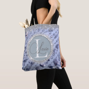 Bolso De Tela Colas azules Purpurinoso deslumbrantes Monograma T