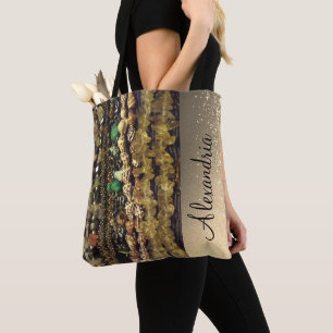 Bolso De Tela Colas Cristales y conchas Personalizadas