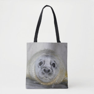 Bolso De Tela Colas de sellos grises