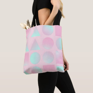 Bolso De Tela Colección Abstracta de Moda Rosa Claro Menta