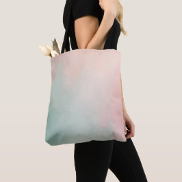 Bolso De Tela Colección Abstracta Popular de Rosa Claro y Menta