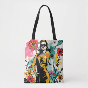Bolso De Tela Colección de Arte de Moda Tropical Doble Cara