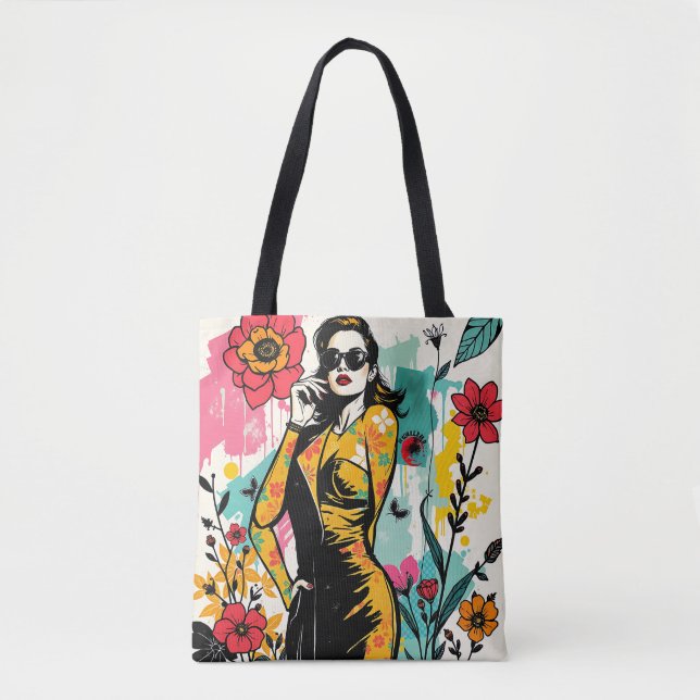 Bolso De Tela Colección de Arte de Moda Tropical Doble Cara (Anverso)