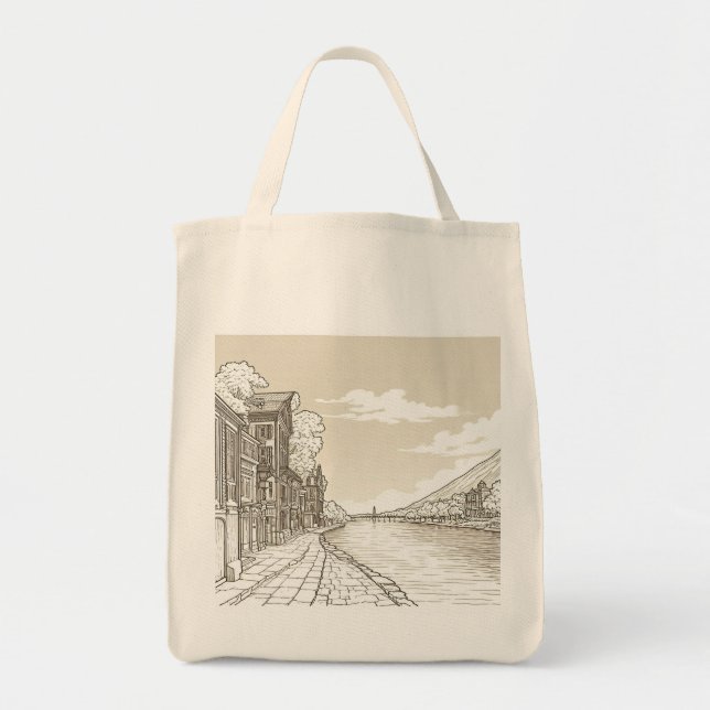 Bolso De Tela Colección de bolsitas de compras inspiradas en via (Frente)