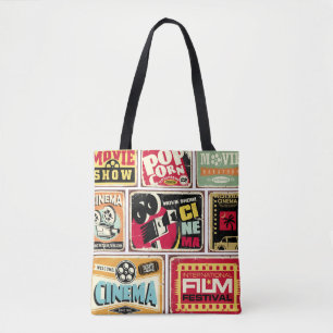 Bolso De Tela Colección de carteles de estaño de cine de época.