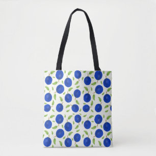 Bolso De Tela Colección de Ciruelas Botánicas Marfil