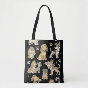 Bolso De Tela Colección de Clipart de Perros de Dibujos Animados