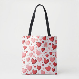Bolso De Tela Colección de El día de San Valentín de corazón roj