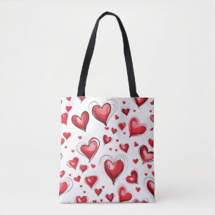 Bolso De Tela Colección de El día de San Valentín de corazón roj