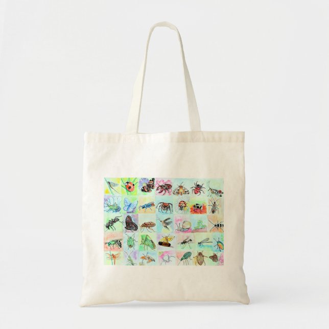 Bolso De Tela Colección de fallos en acuarela en verano (Frente)