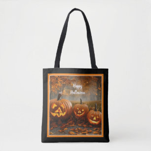 Bolso De Tela Colección de la familia de calabazas fantasmales