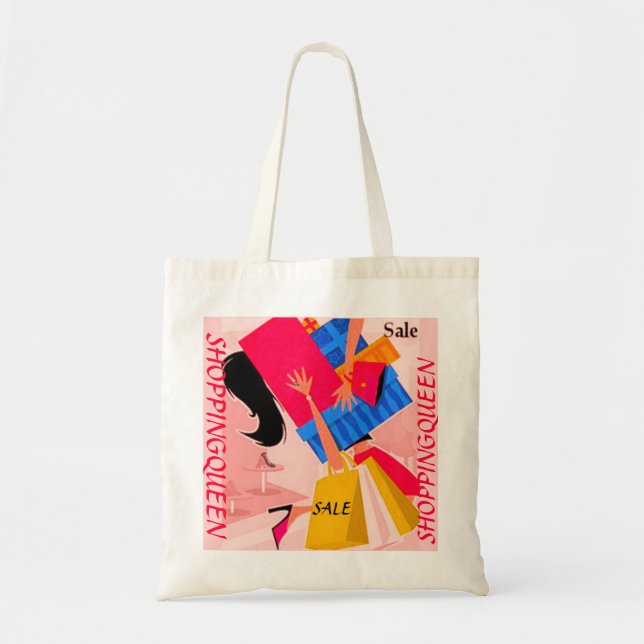 BOLSO DE TELA COLECCIÓN DE LA REINA DE LAS COMPRAS (Frente)