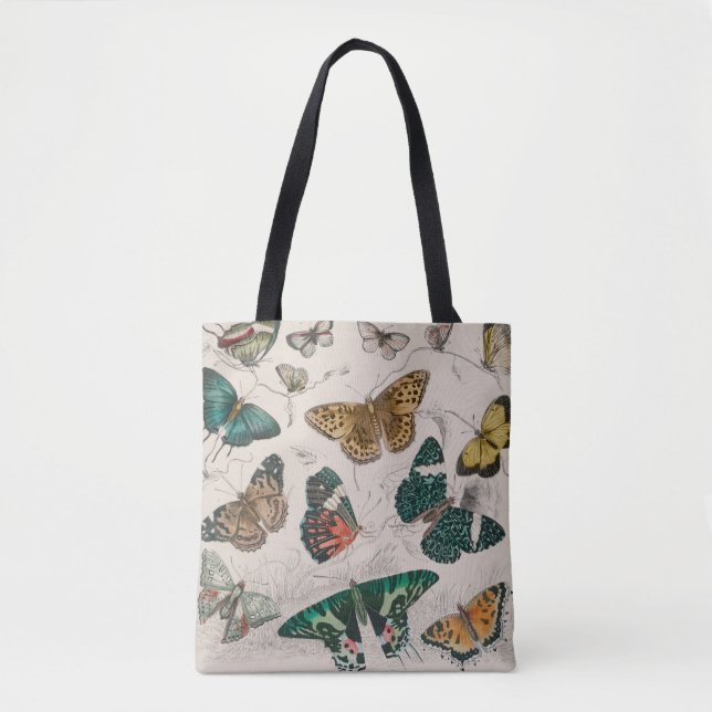 Bolso De Tela Colección de mariposa Mariposas antiguas (Anverso)