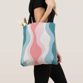 Bolso De Tela Colección de menta rosa sonrosada abstracta de mod