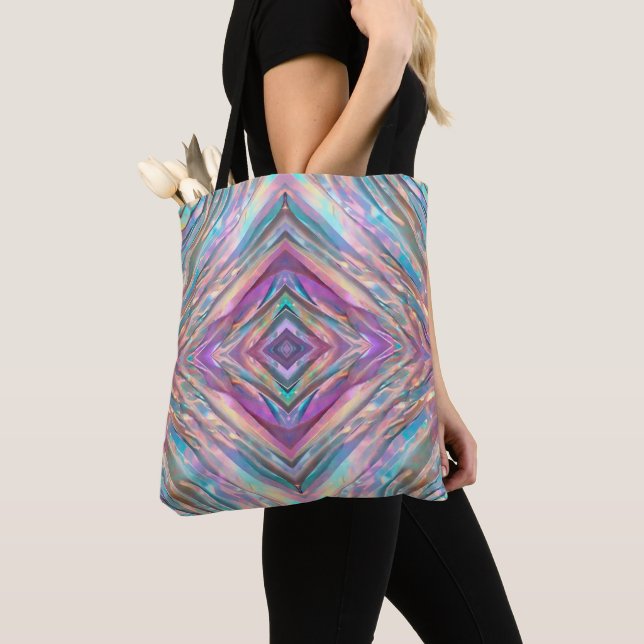 Bolso De Tela Colección de moda holográfica opal purpurina (Detalle)