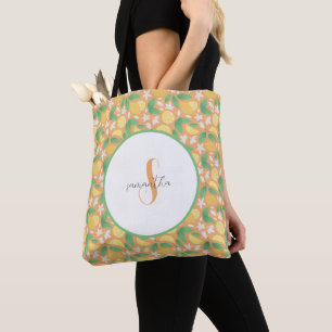 Bolso De Tela Colección de patrones de cesta de fruta - limón
