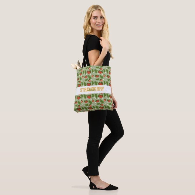 Bolso De Tela Colección de patrones de cesta de frutas - fresas (Puesto)