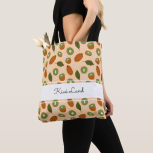 Bolso De Tela Colección de patrones de cesta de frutas - Kiwi