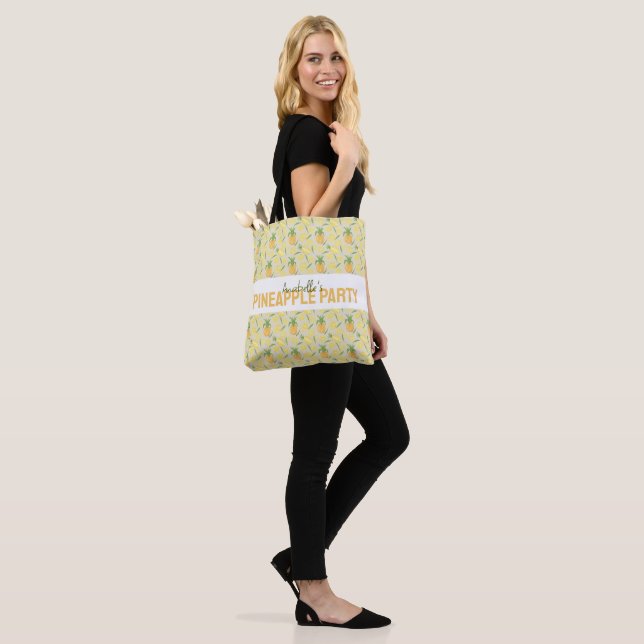Bolso De Tela Colección de patrones de cesta de frutas - Piñas (Puesto)