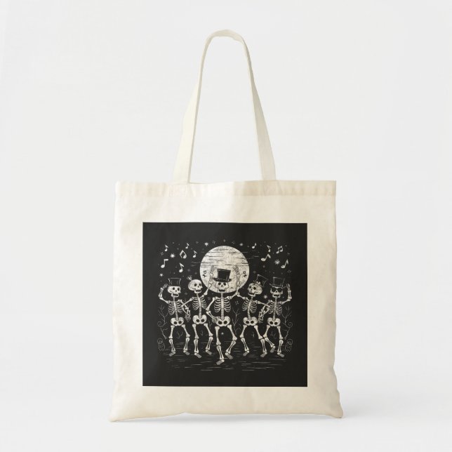 Bolso De Tela Colección de regalos de esqueleto de baile gótico (Frente)