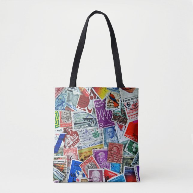 Bolso De Tela colección de sellos postales (Anverso)