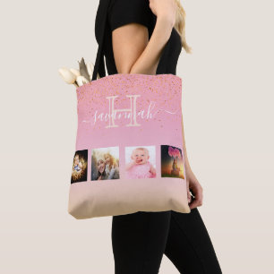 Bolso De Tela Colección fotográfica de monograma de oro rosa ros