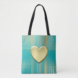 Bolso De Tela Colección Gold Heart