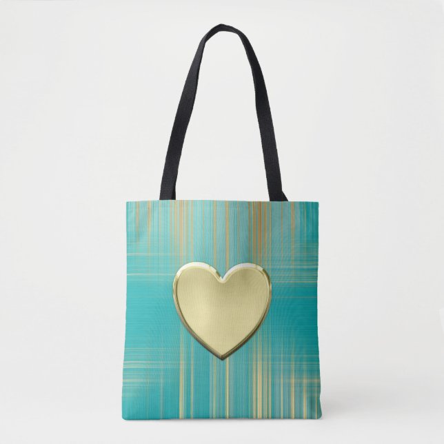 Bolso De Tela Colección Gold Heart (Anverso)