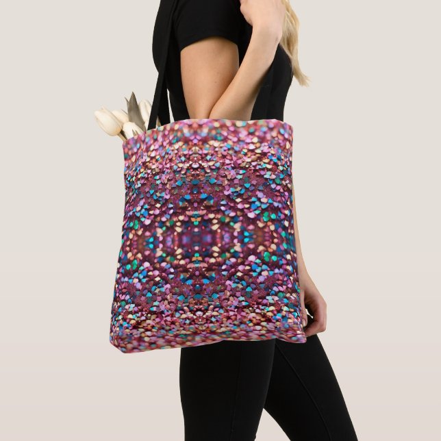 Bolso De Tela Colección holográfica de moda opal de purpurina (Detalle)