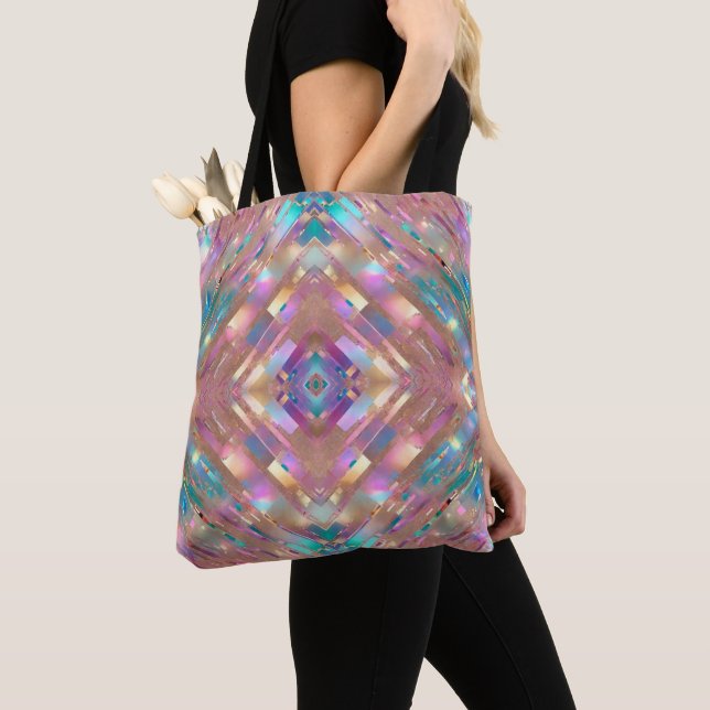 Bolso De Tela Colección holográfica opal de Purpurina moderno (Detalle)