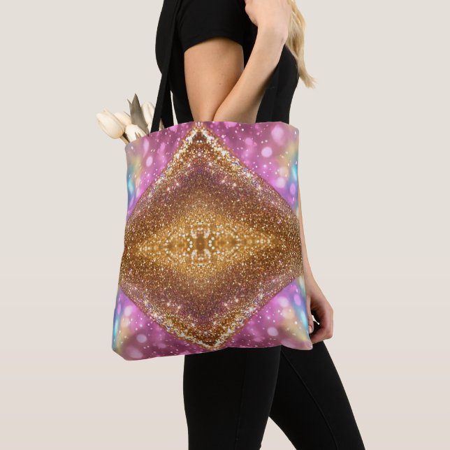 Bolso De Tela Colección holográfica popular de Opal purpurina (Detalle)