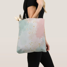 Bolso De Tela Colección Popular Abstracta Rosa Mint Blush