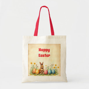 Bolso De Tela Colección popular de Conejo Pequeño Y Huevos De Pa