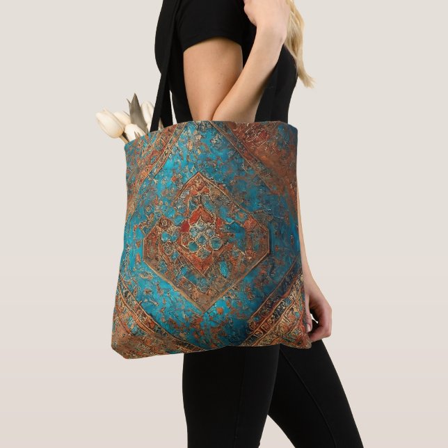 Bolso De Tela Colección popular del bonito y antiguo patrón pers (Detalle)