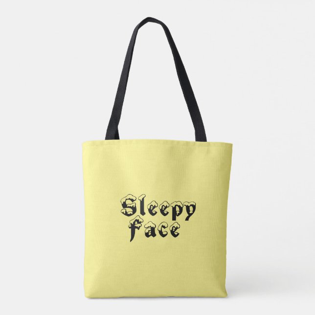 Bolso De Tela Colección Sleepy Face: Tote Personalizado de impre (Reverso)