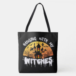 Bolso De Tela Colgando con mis brujas Halloween Tote Bag