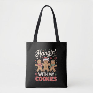 Bolso De Tela Colgando Con Mis Galletas Jengibre Navidad Profeso