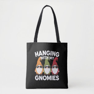 Bolso De Tela Colgando Con Mis Gnomos Jardín Divertido Gnomo