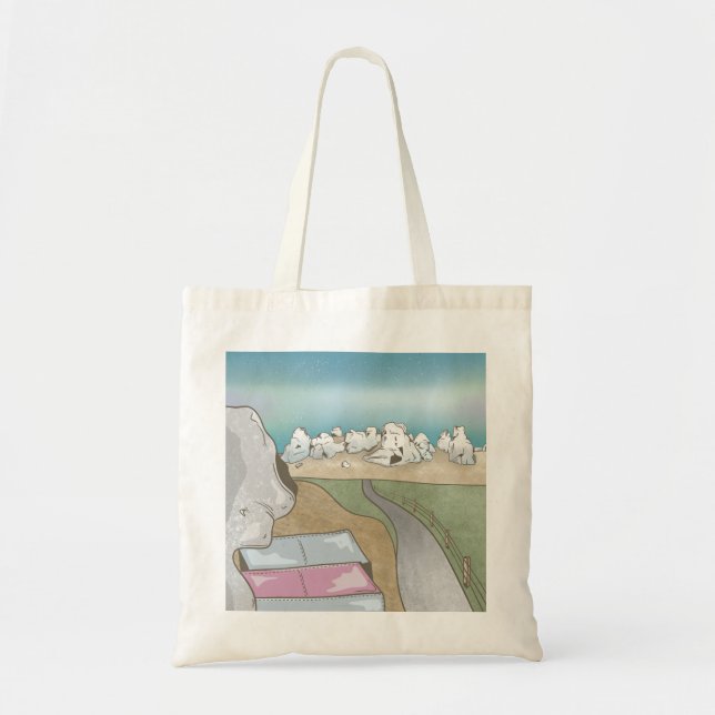 Bolso De Tela Colgante de colinas del castillo de Nueva Zelanda (Frente)